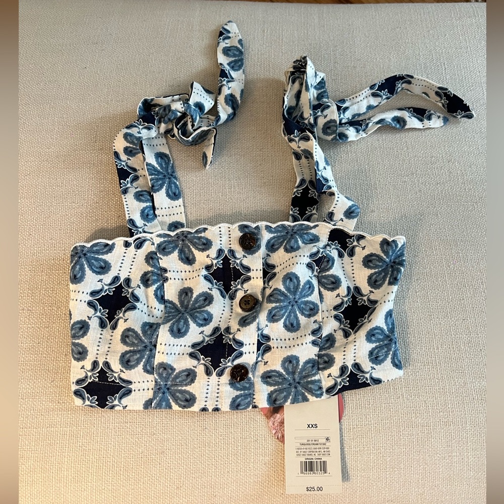 Women's Coral Tile Print Button-Front Tank Top - Agua Bendita x Target